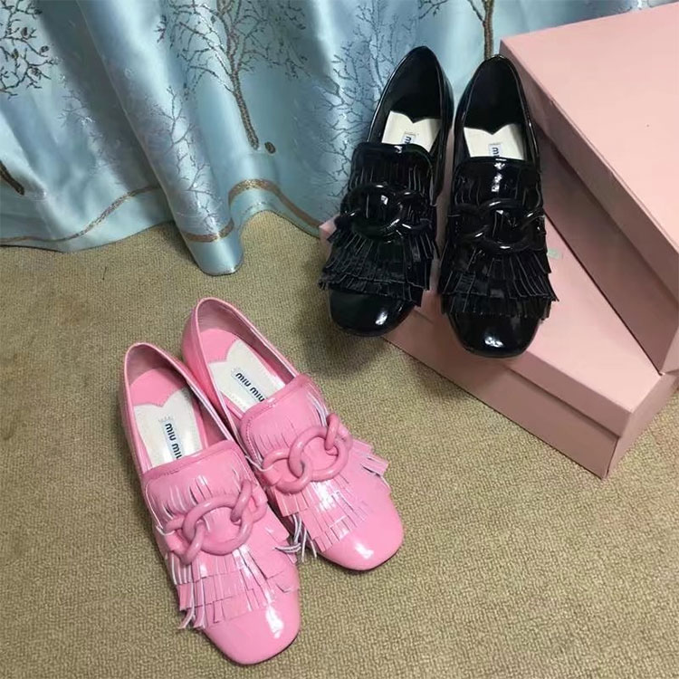 2018 Miu Miu women shoes in Patent leather Heel 6.5cm