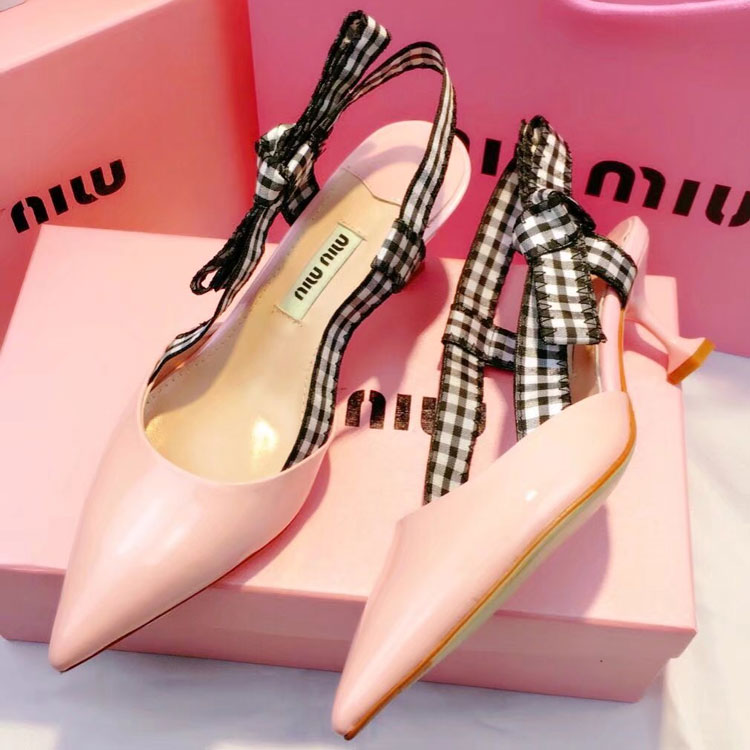 2018 Miu Miu women shoes in Patent leather Heel Height 5.5cm