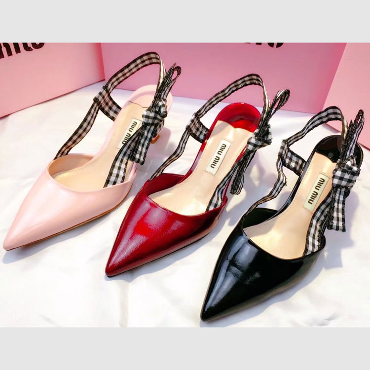 2018 Miu Miu women shoes in Patent leather Heel Height 5.5cm