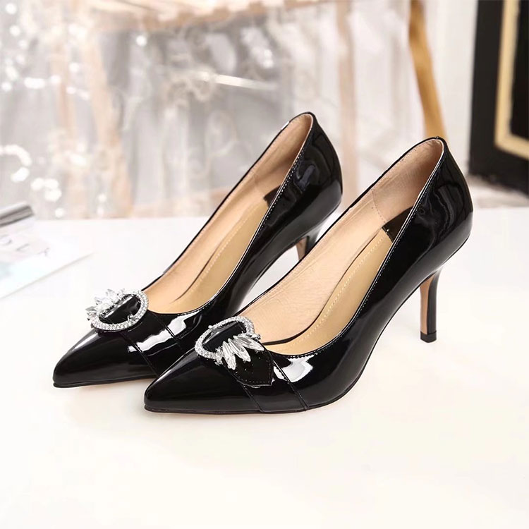 2018 Miu Miu women shoes in Patent leather Heel Height 7cm