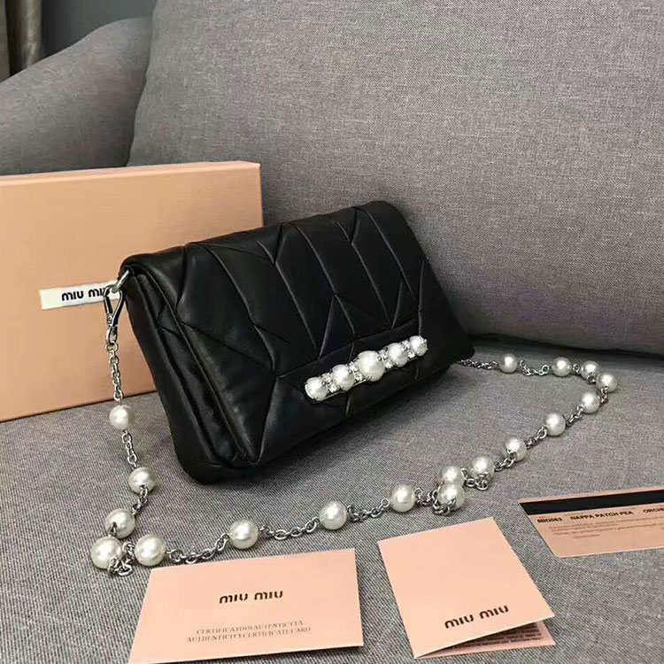 2018 MiuMiu Flag Clutch bag in Nappa Lambskin LEATHER