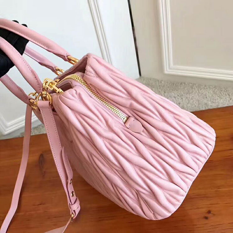 2018 MiuMiu LEATHER MIU MIU AVENUE TRAVEL BAG