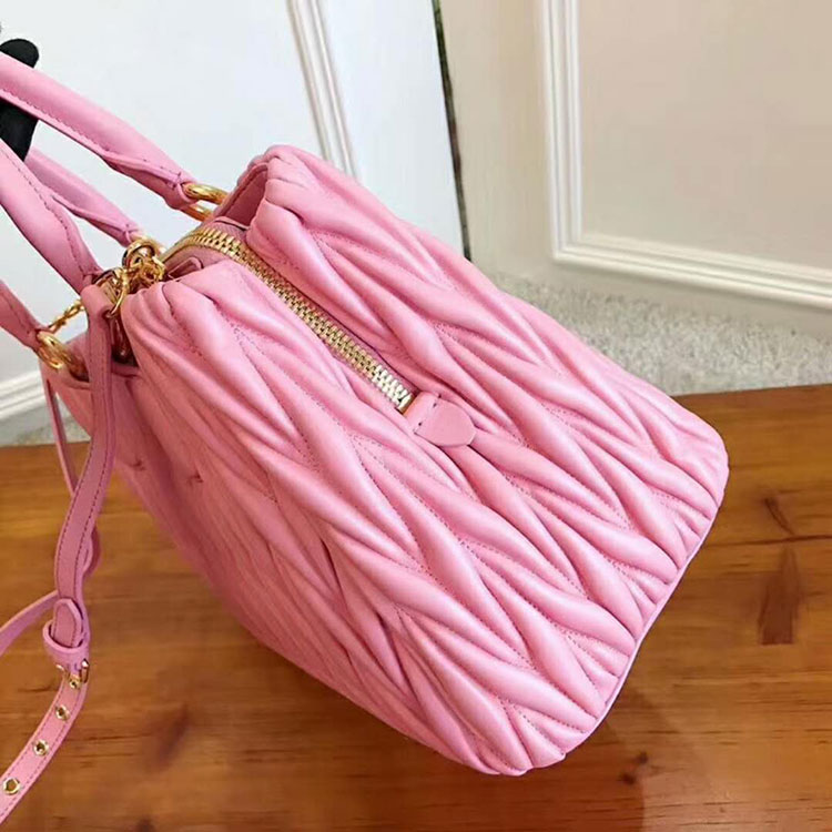 2018 MiuMiu LEATHER MIU MIU AVENUE TRAVEL BAG