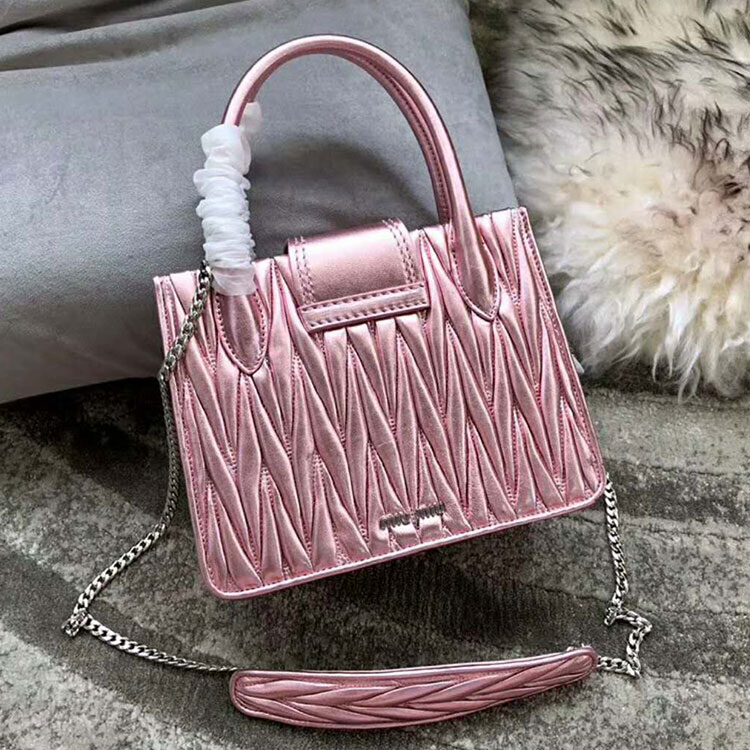 2018 MiuMiu Lady MATELASSE Leather Handbag