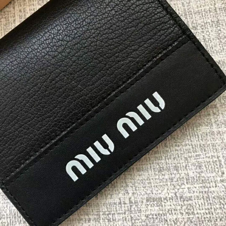 2018 MiuMiu MADRAS GOAT LEATHER AND LEATHER WALLET