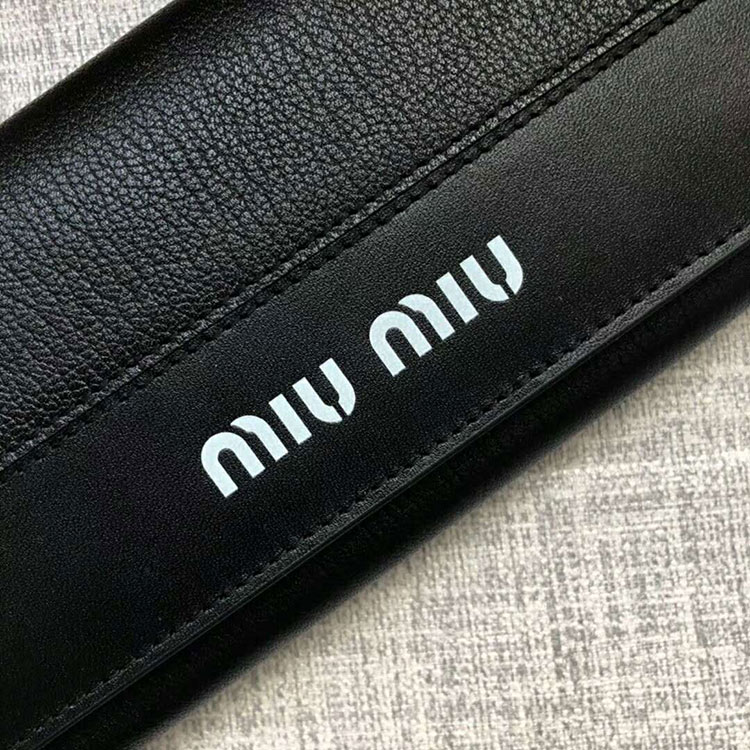 2018 MiuMiu MADRAS GOAT LEATHER AND LEATHER WALLET