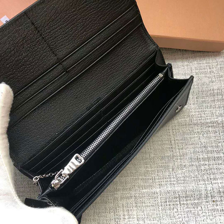 2018 MiuMiu MADRAS GOAT LEATHER AND LEATHER WALLET