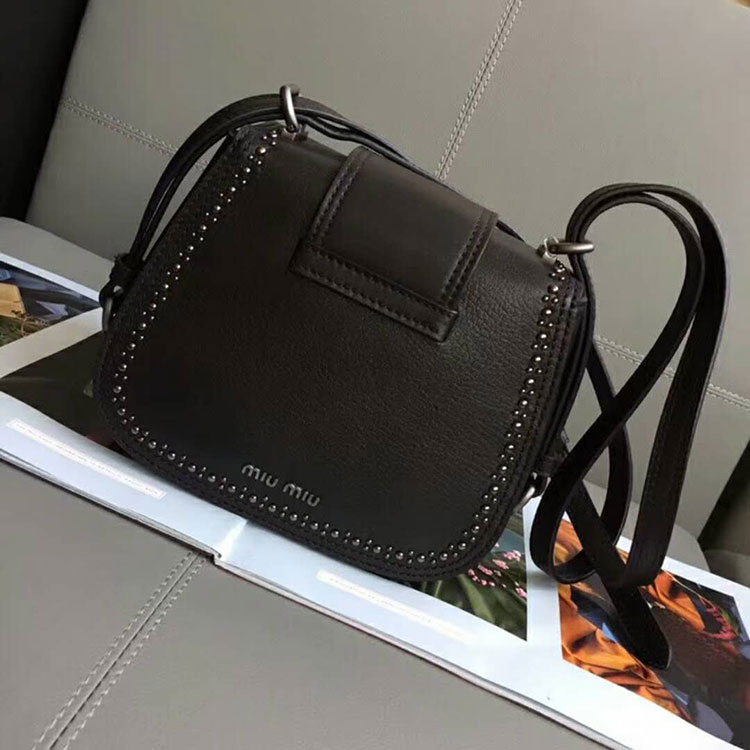 2018 MiuMiu MADRAS LEATHER MIU MIU DAHLIA BAG