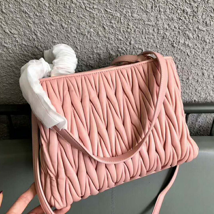 2018 MiuMiu MATELASSE LEATHER TOTE