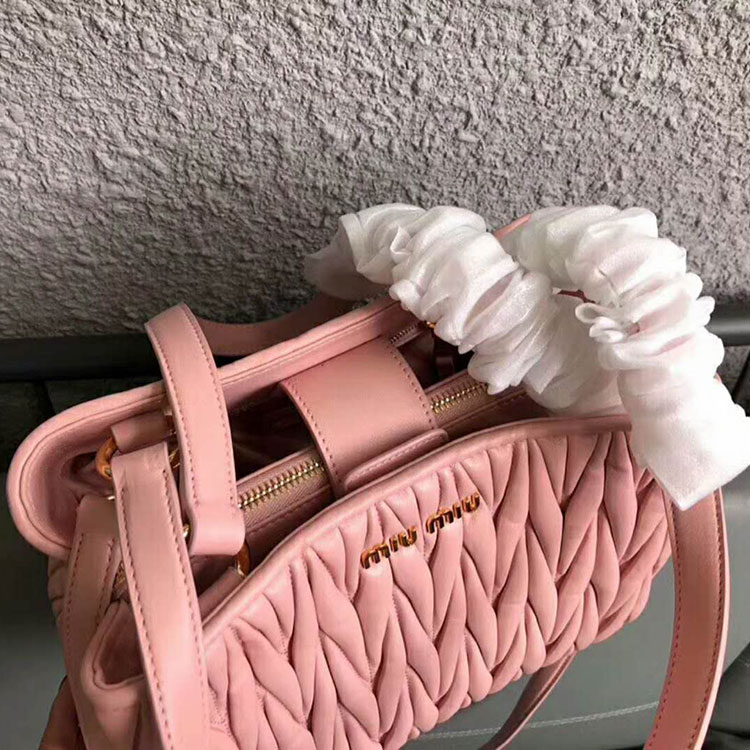 2018 MiuMiu MATELASSE LEATHER TOTE