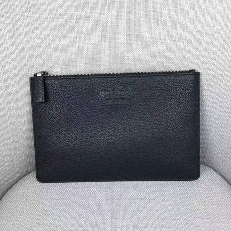 2018 Prada Deer leather document holder