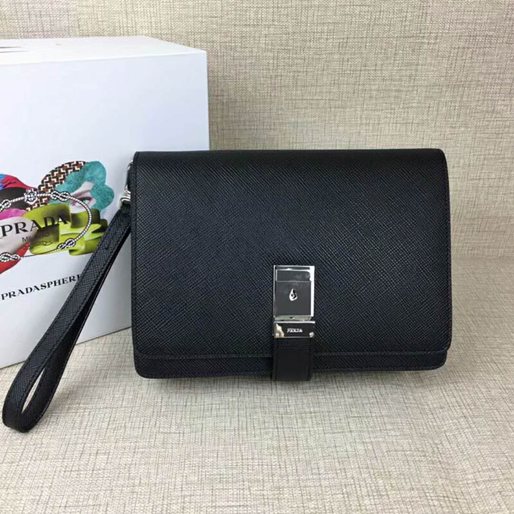 2018 Prada Men leather bag