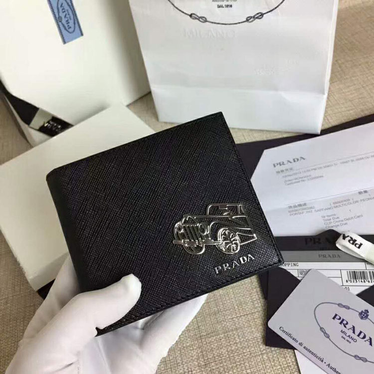 2018 Prada Men leather wallet