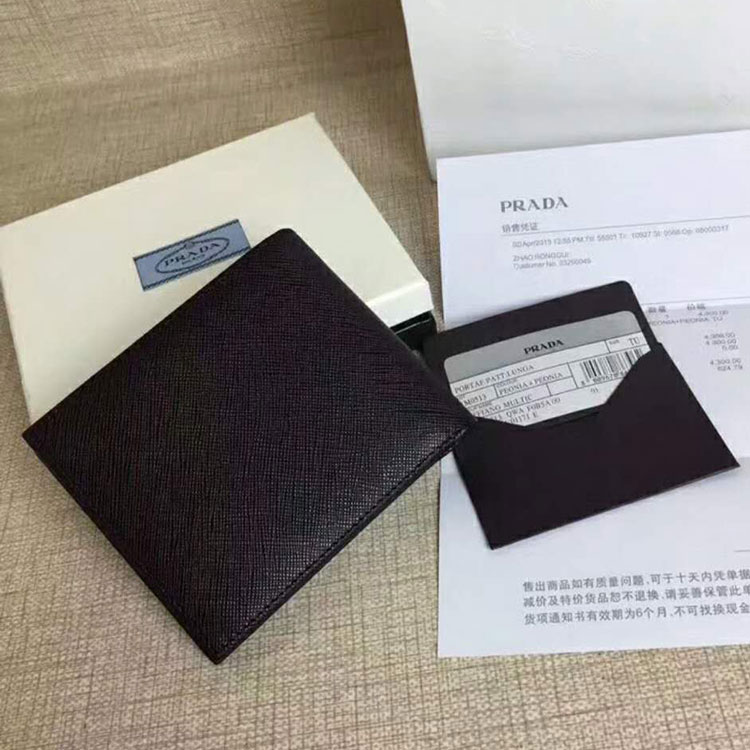 2018 Prada Men leather wallet