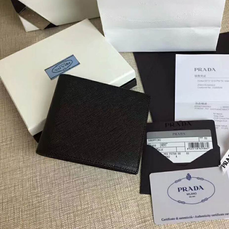 2018 Prada Men leather wallet