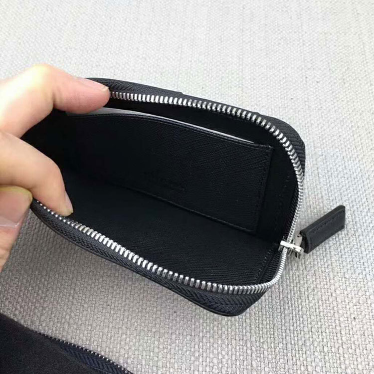 2018 Prada Men saffiano leather credit card holder