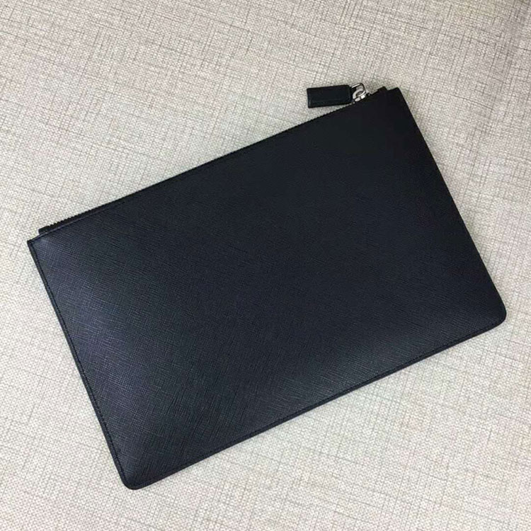 2018 Prada Men saffiano leather document holder