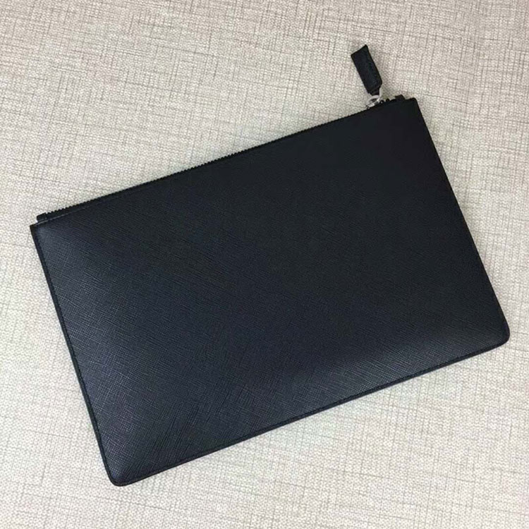 2018 Prada Men saffiano leather document holder