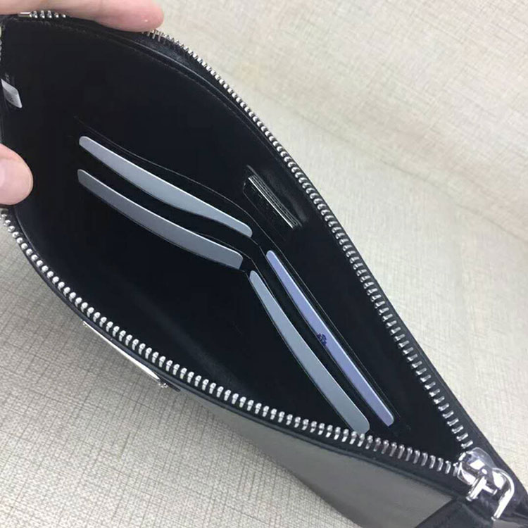 2018 Prada Men saffiano leather document holder