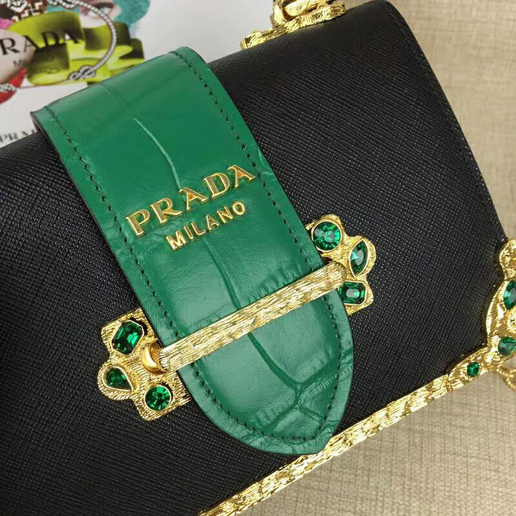 2018 Prada Women Saffiano leather shoulder bag