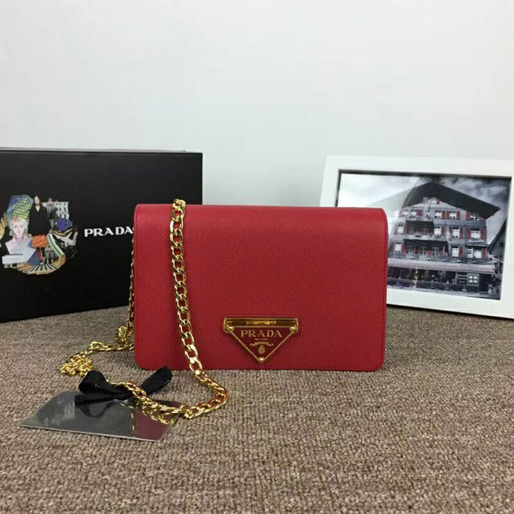 2018 Prada Women leather shoulder bag