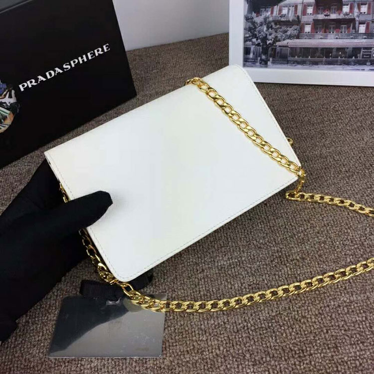 2018 Prada Women leather shoulder bag