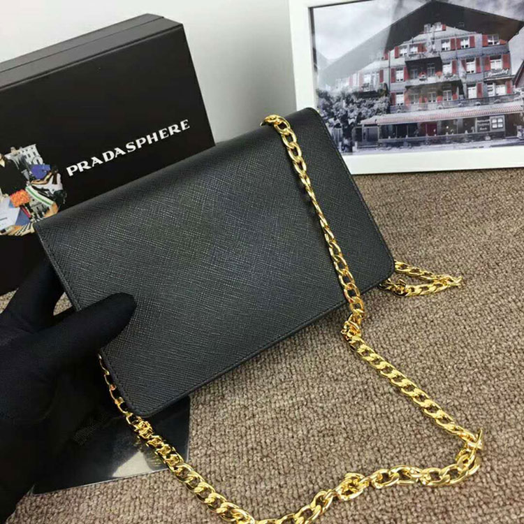 2018 Prada Women leather shoulder bag