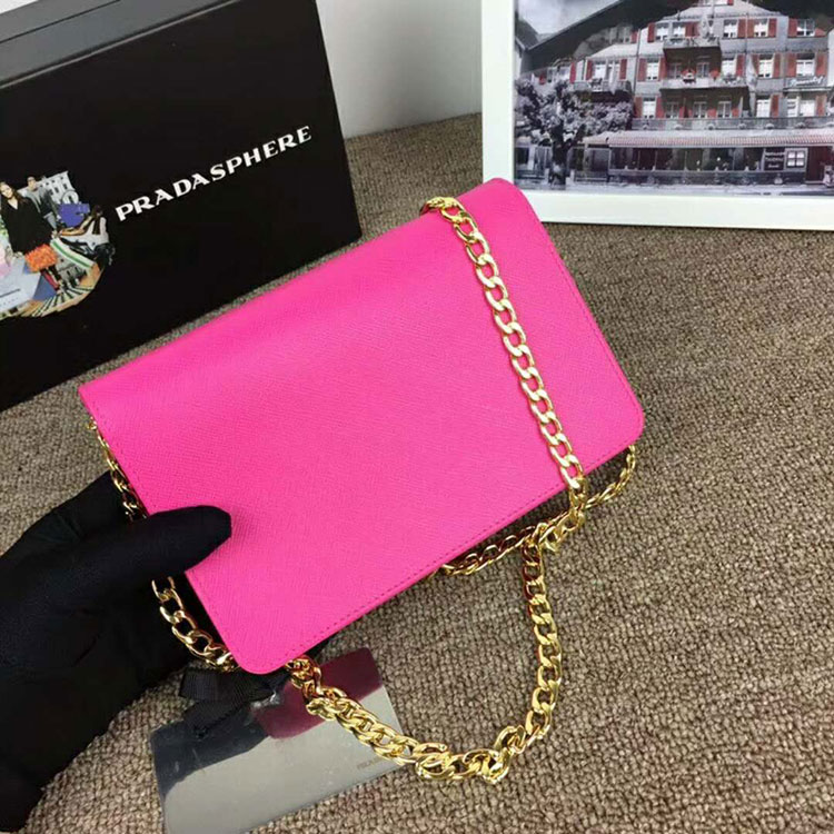 2018 Prada Women leather shoulder bag