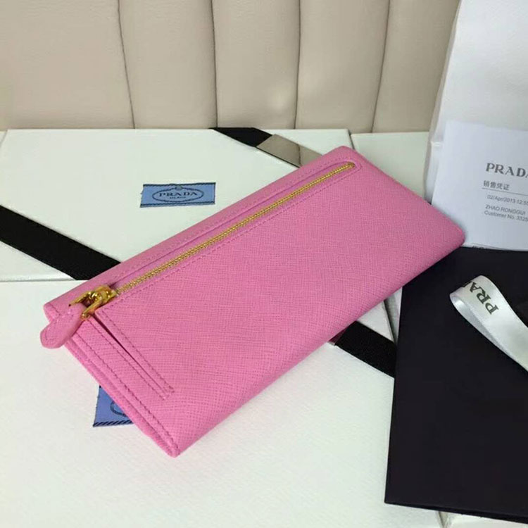 2018 Prada Women saffiano leather wallet