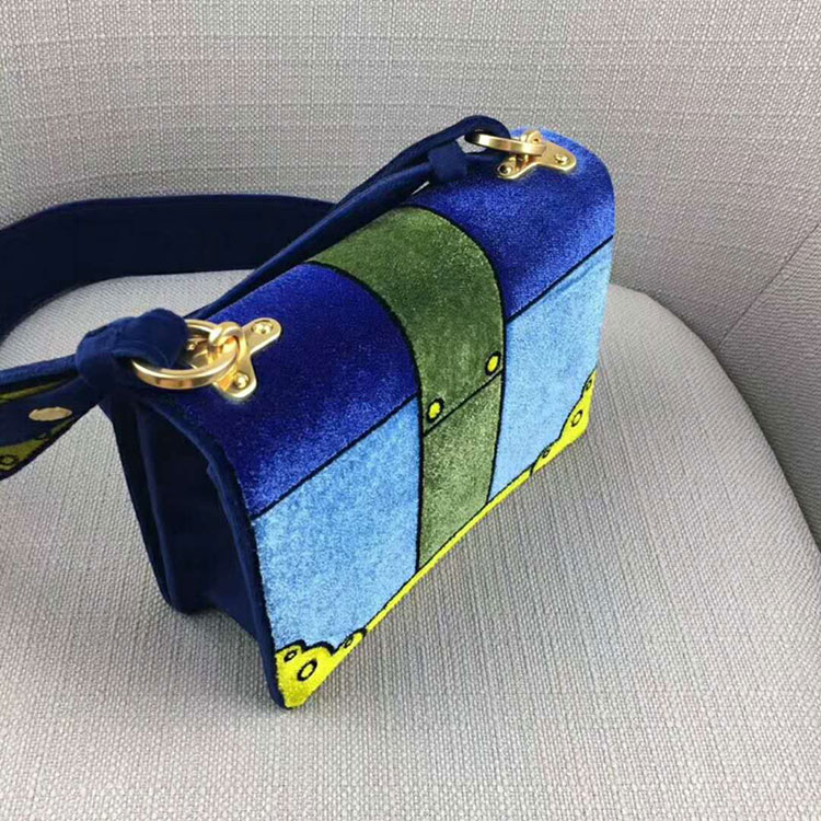 2018 Prada Women velvet shoulder bag