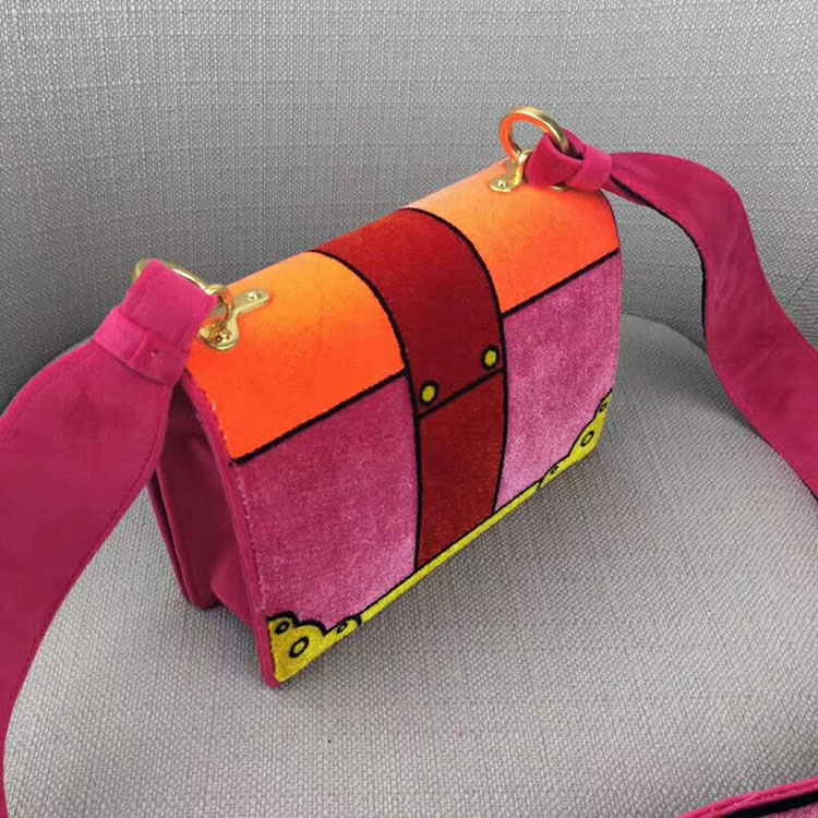 2018 Prada Women velvet shoulder bag