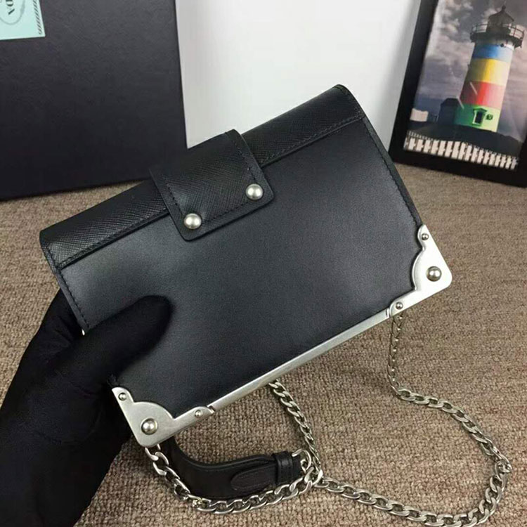 2018 Prada cahier leather shoulder bag