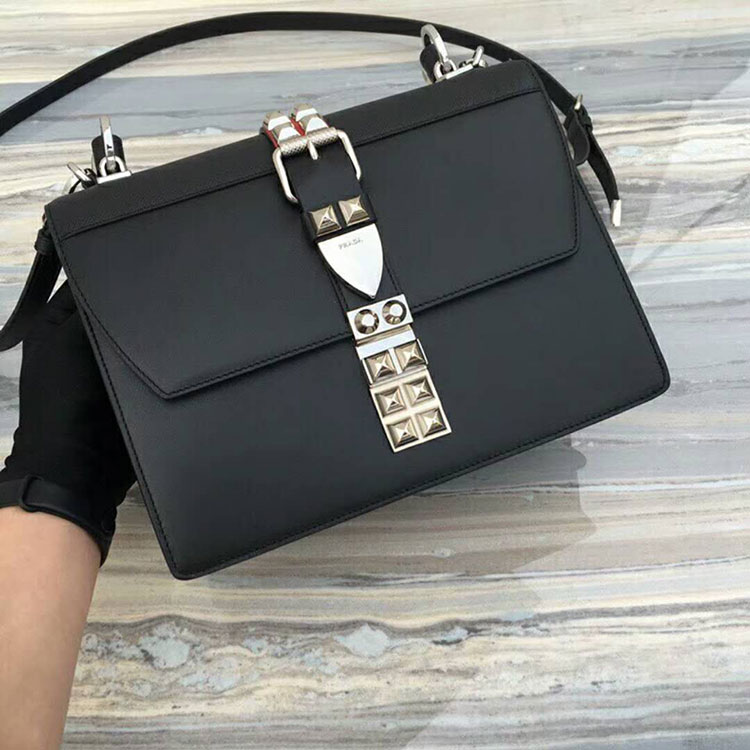 2018 Prada elektra leather shoulder bag