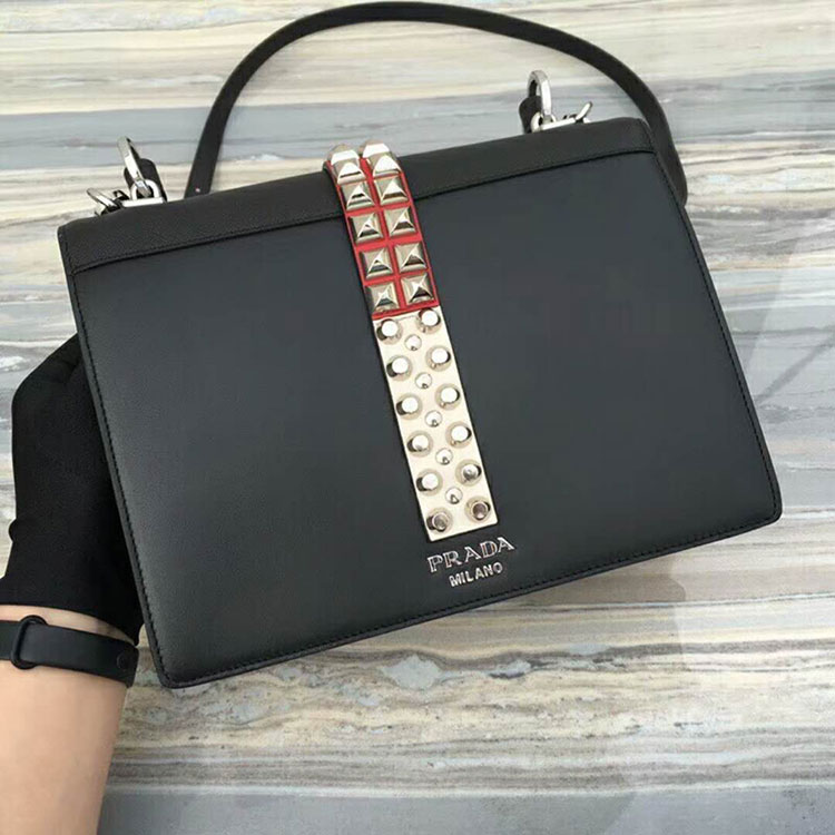 2018 Prada elektra leather shoulder bag