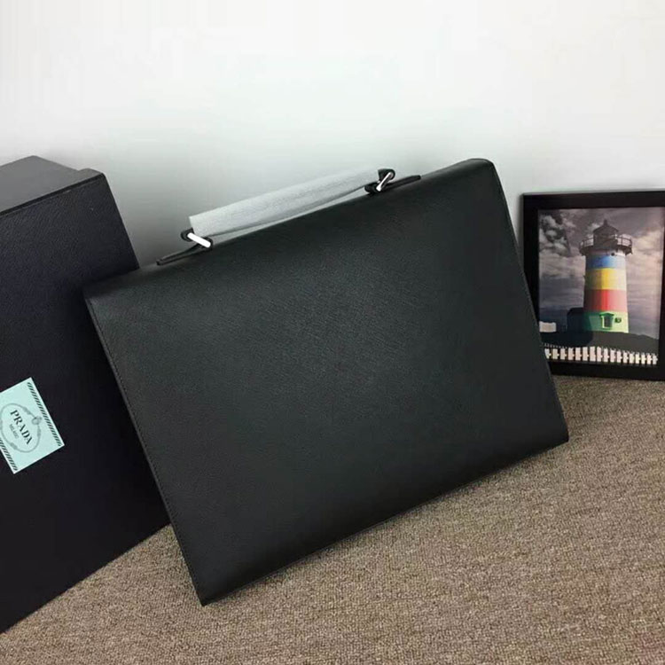 2018 Prada leather briefcase