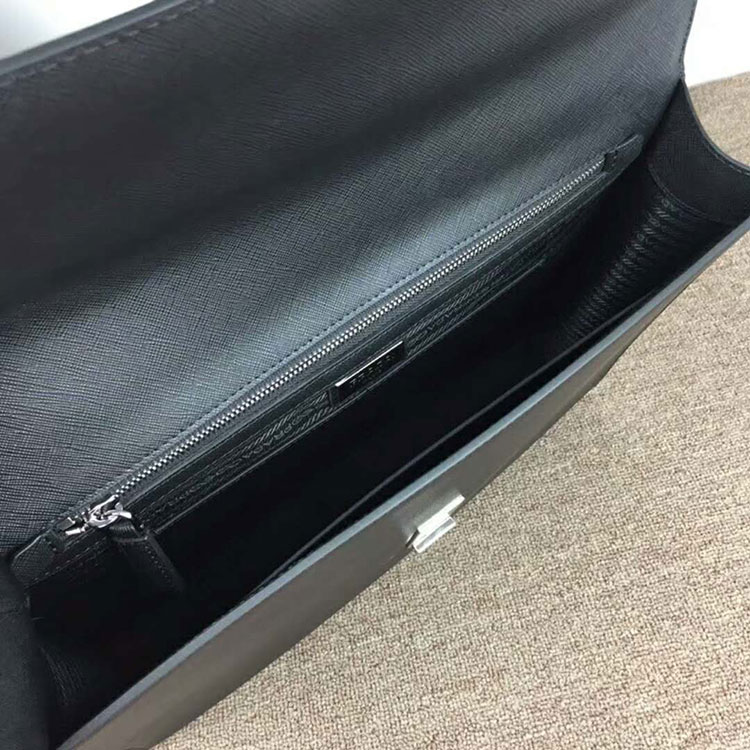 2018 Prada leather briefcase