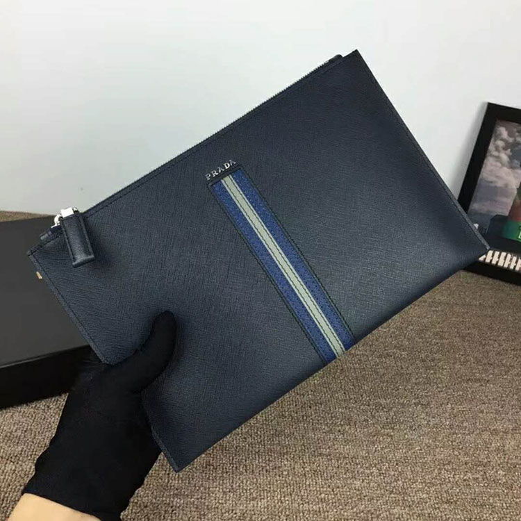 2018 Prada saffiano leather document holder