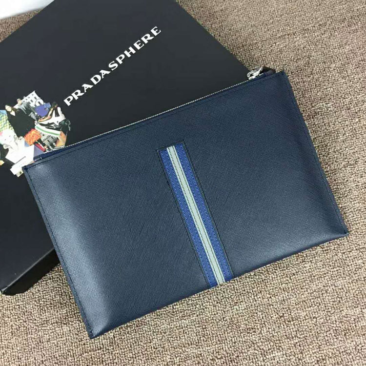 2018 Prada saffiano leather document holder