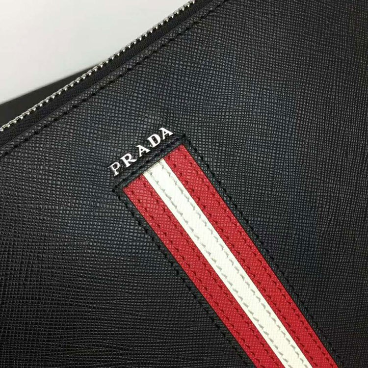 2018 Prada saffiano leather document holder