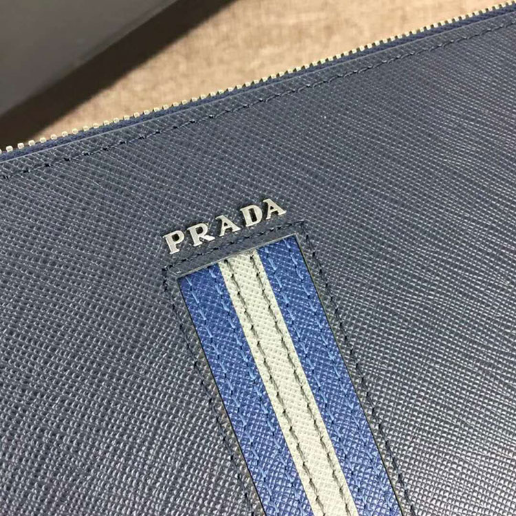 2018 Prada saffiano leather document holder