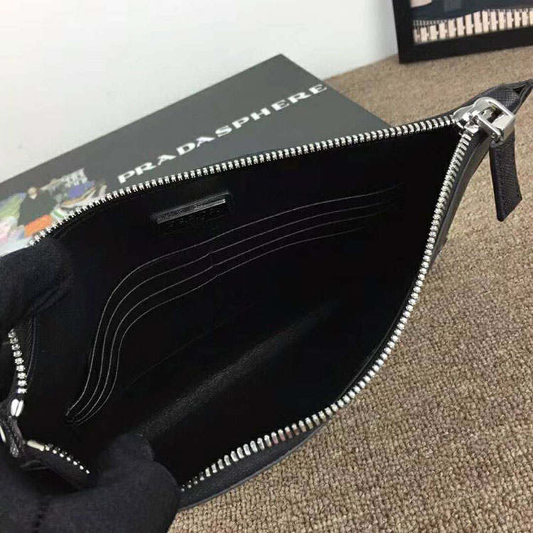 2018 Prada saffiano leather document holder