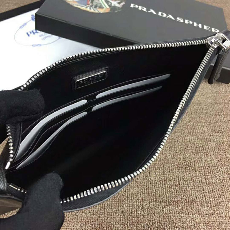 2018 Prada saffiano leather document holder