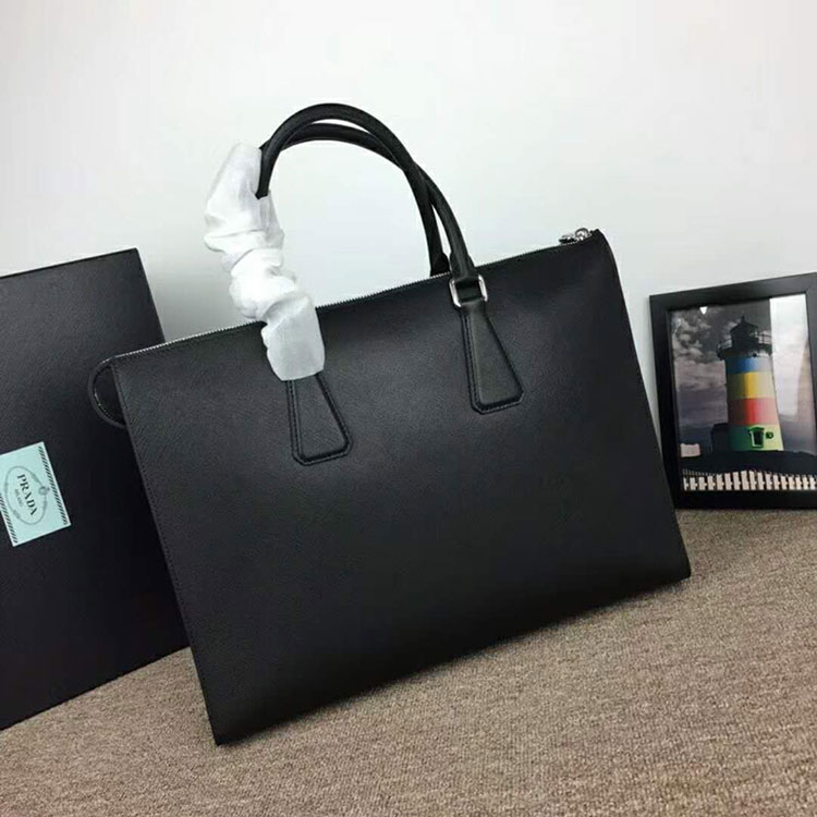 2018 Prada saffiano leather horizontal tote