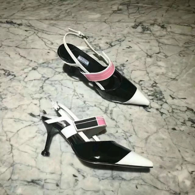 2018 Prada women Sandal in Calfskin Heel 7.5cm