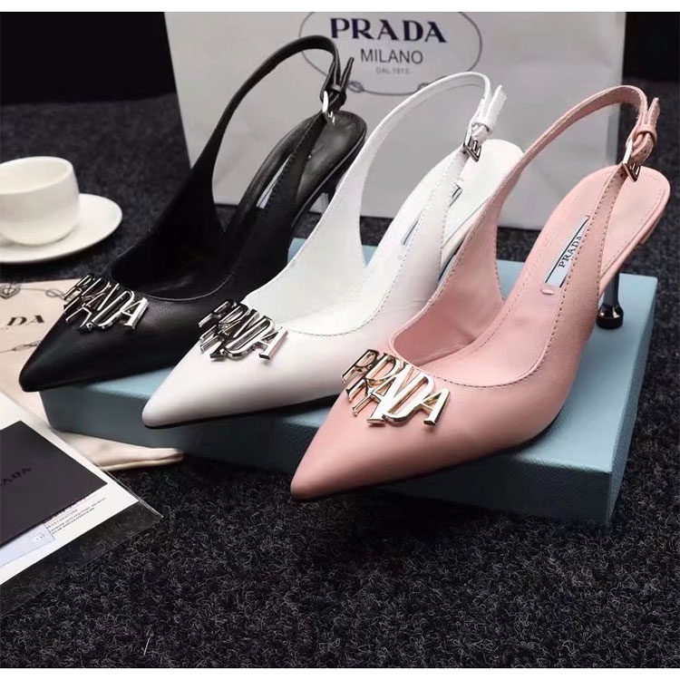 2018 Prada women Sandal in Calfskin Heel 7cm