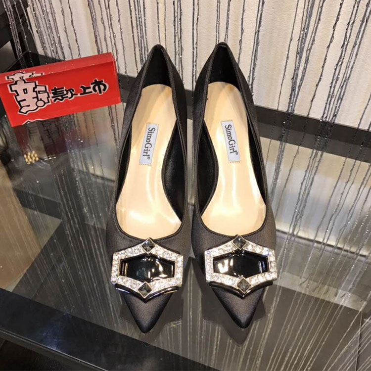 2018 Prada women high-heeled shoes in silk