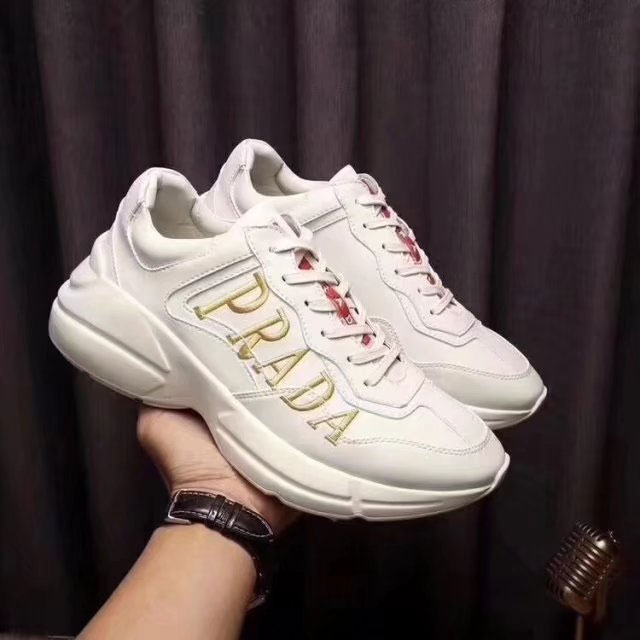 2018 Prada women shoes in Calfskin leather