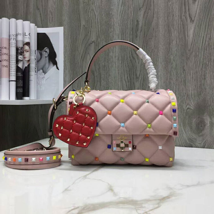 2018 VALENTINO CANDYSTUD TOP HANDLE BAG