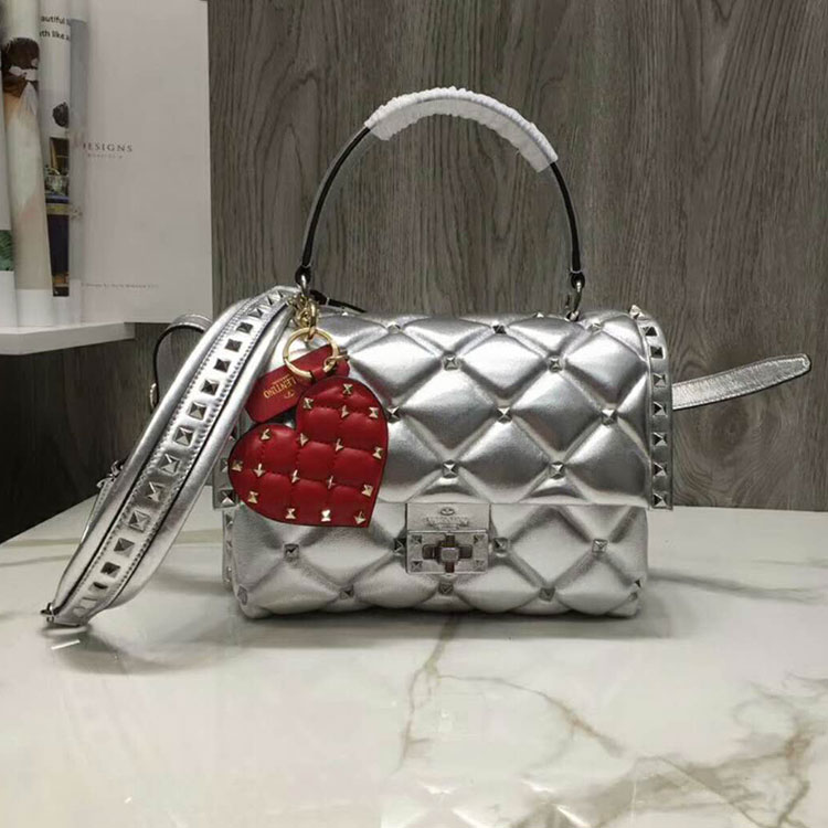 2018 VALENTINO CANDYSTUD TOP HANDLE BAG