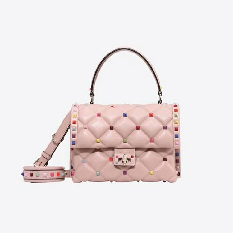 2018 VALENTINO CANDYSTUD TOP HANDLE BAG